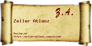 Zeller Atlasz névjegykártya